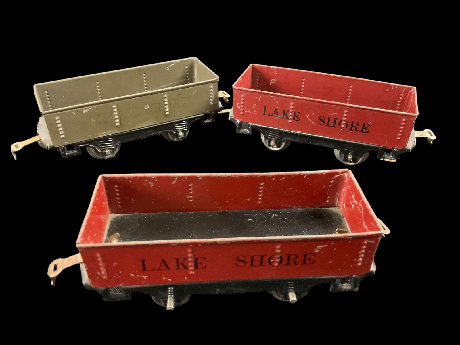 Group of 3 Lionel Prewar O Gauge 901 Lake Shore Gondola Cars (1 of 6)