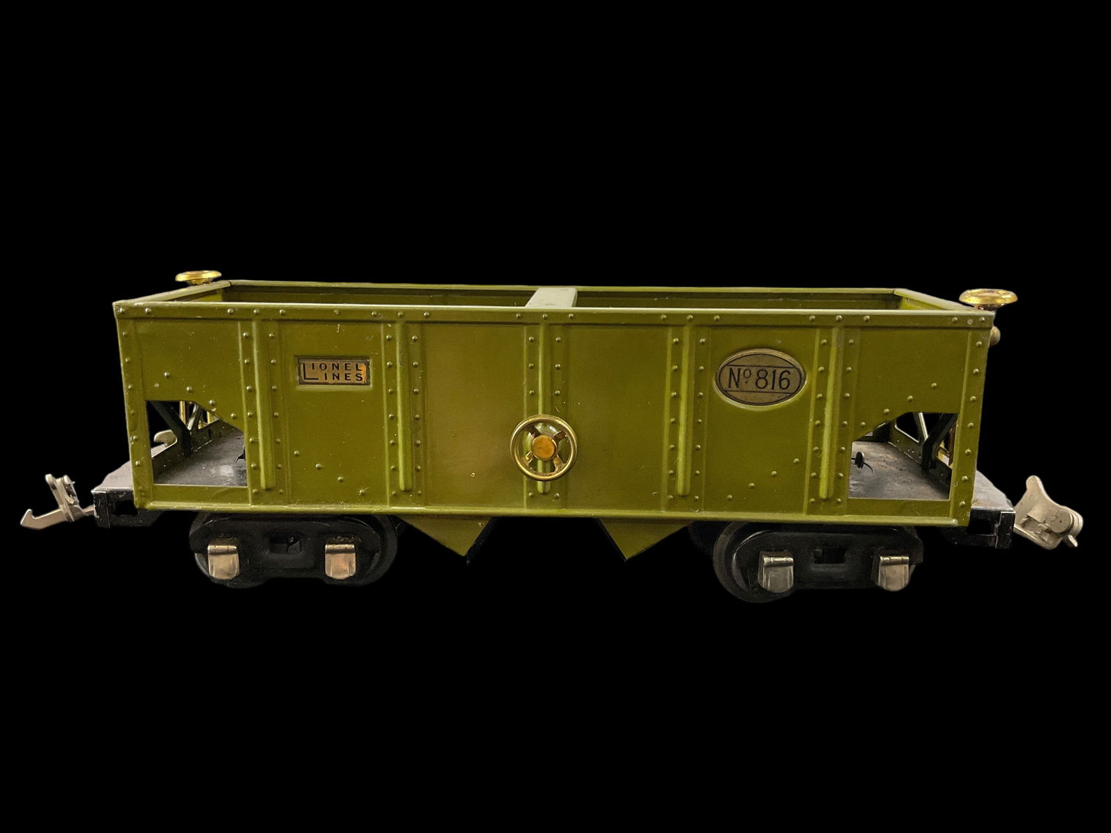Lionel Prewar O Gauge No 816 Hopper Car with Brass Trim (1 of 5)