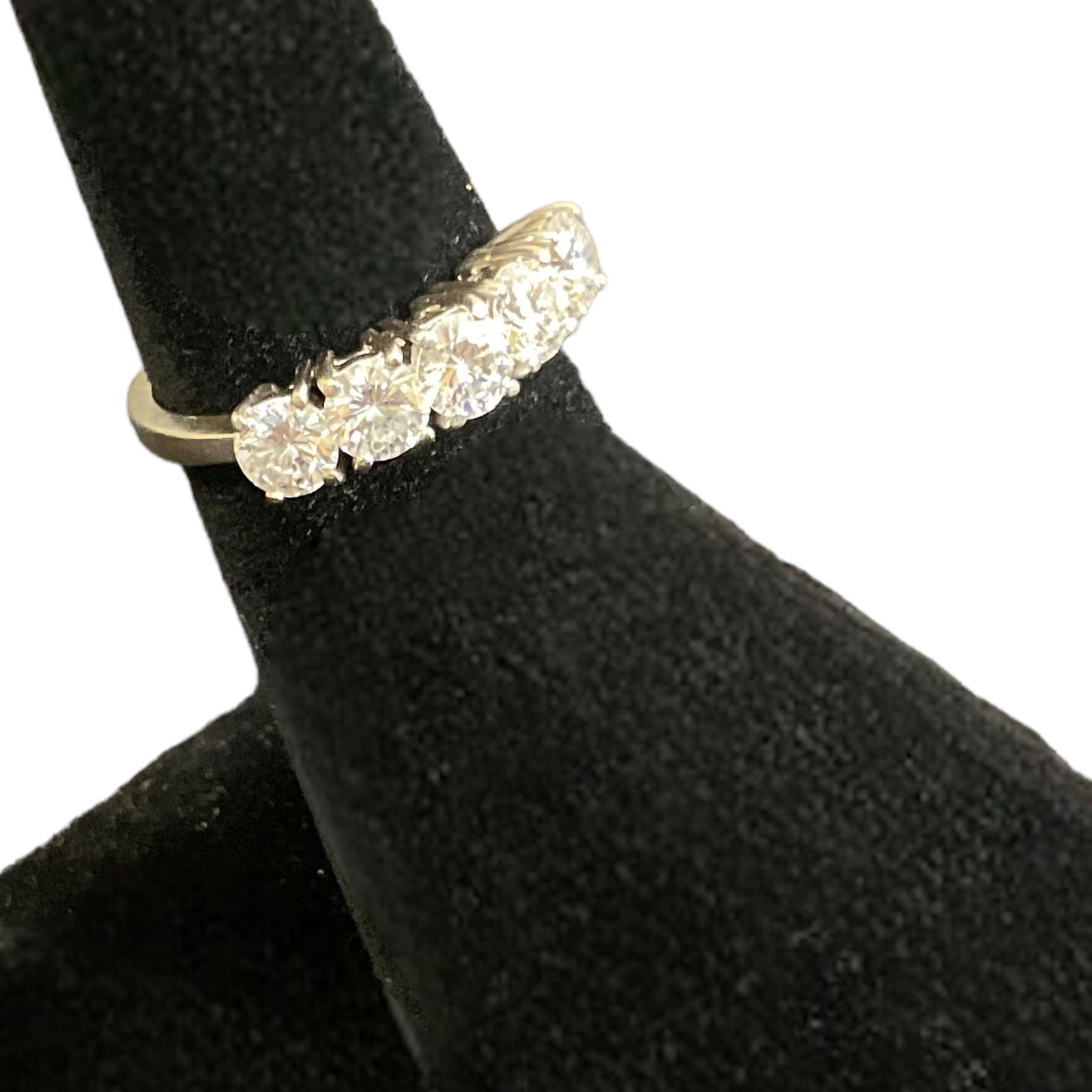 Black Starr & Frost, NYC 18 k White Gold and Diamond Ring: Black Starr & Frost, NYC 18 k White Gold and Diamond Ring. The ring is 18K white gold with 5, 4-prong set round brilliant diamonds with a 1.25 ctw, color/clarity is G/VS, size 6 and stamped 18K an