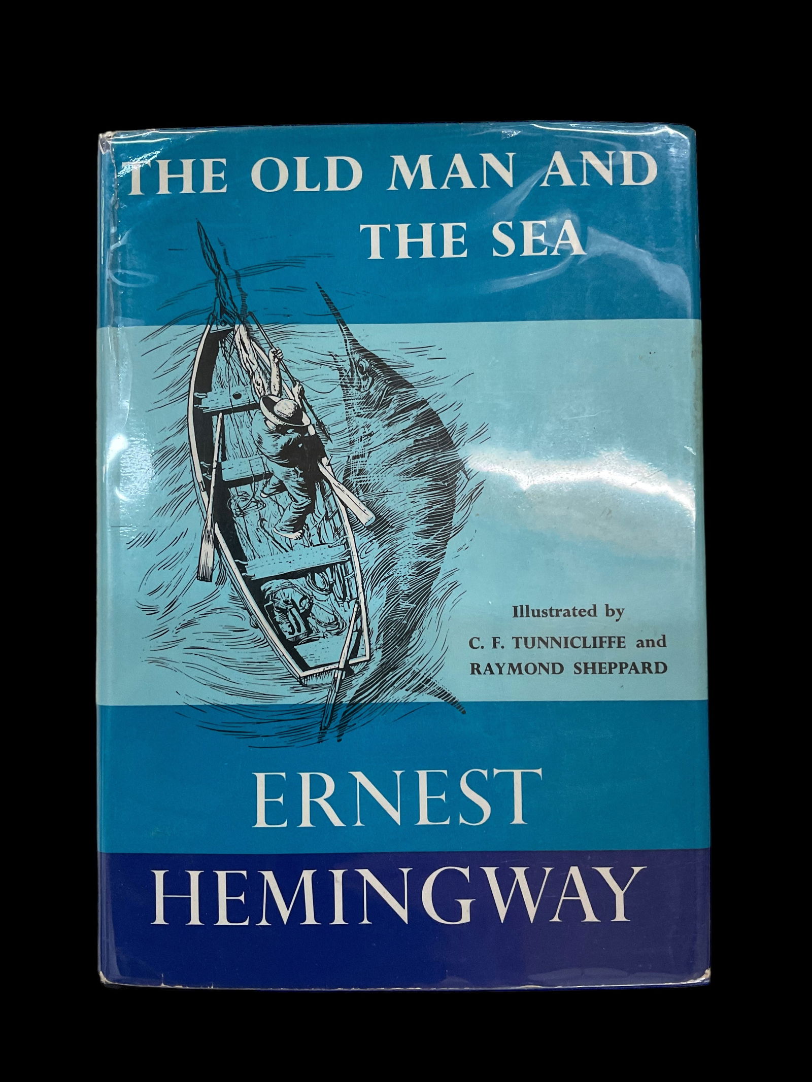 The Old Man and the Sea by Ernest Hemingway 1952 Illustrated Edition: The Old Man and the Sea by Ernest Hemingway, Charles Scribner's Sons, New York, 1952, Illustrated Edition, Illustrated by C.F. Tunnicliffe and Raymond Sheppard, 1st Edition. FIRST I