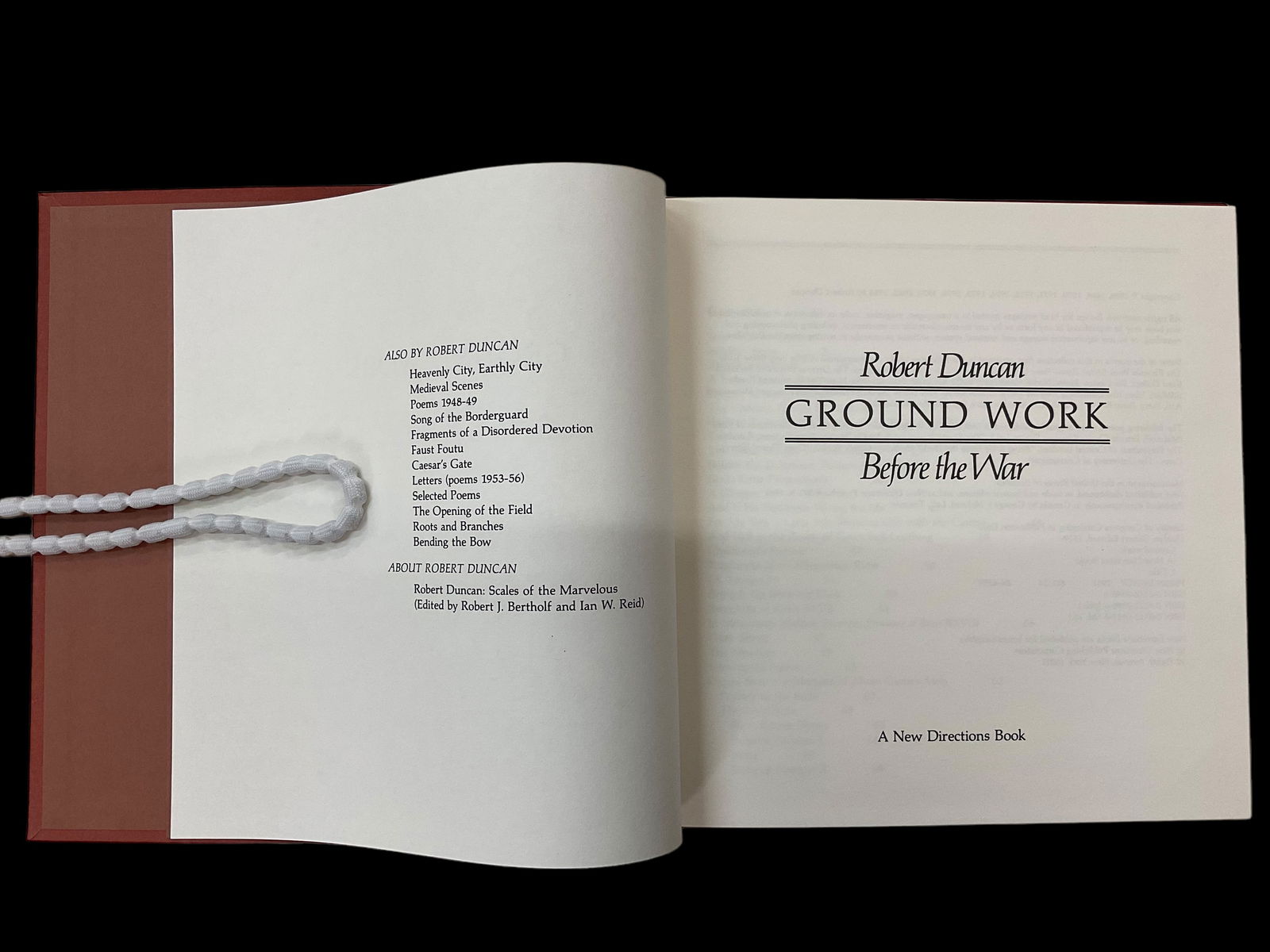 Ground Work Before The War by Robert Duncan, Signed and Numbered, 1984 (1 of 9)