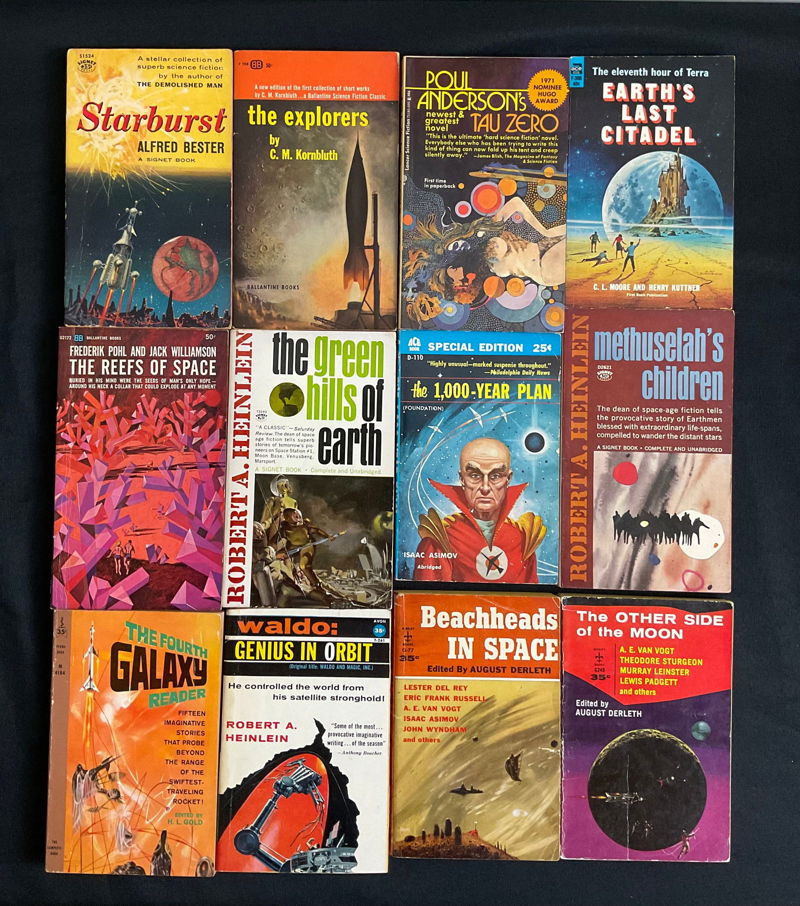 Group of 12 Vintage Sci Fi Paperbacks Heinlein Pohl Asimov (1 of 5)