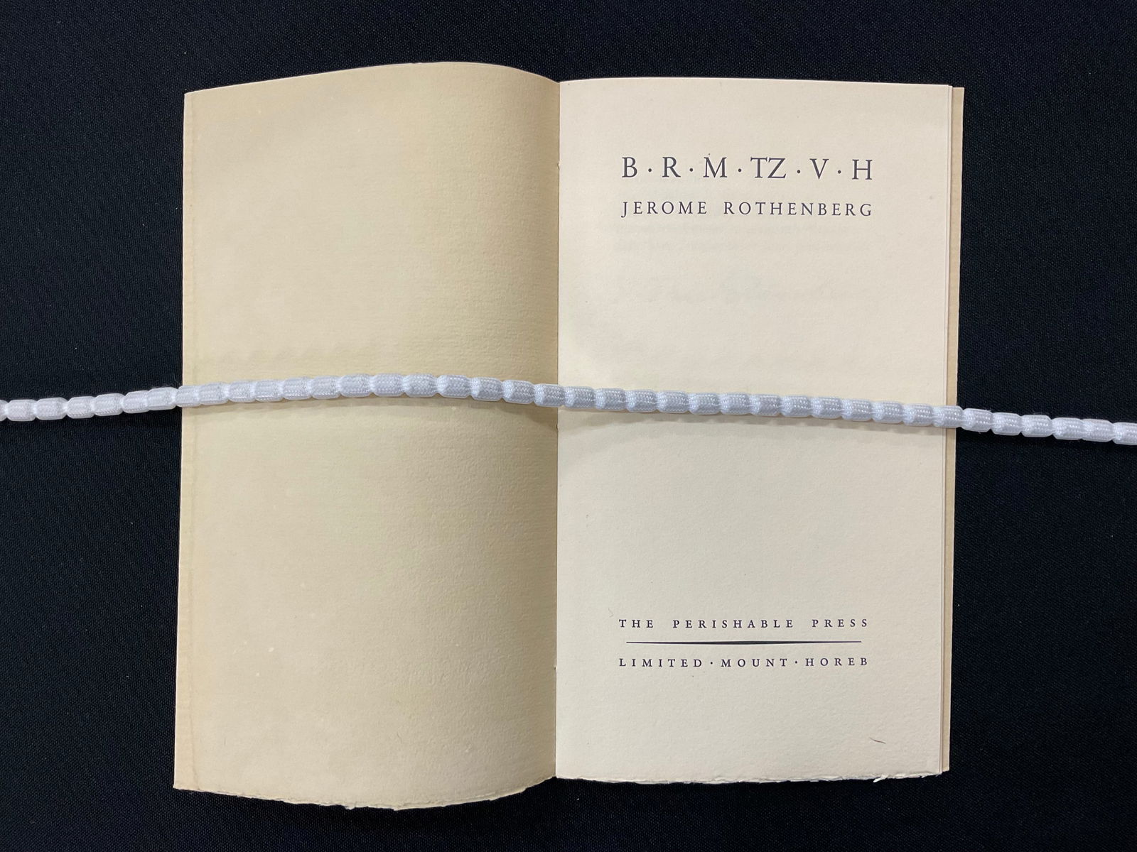 Jerome Rothenberg B-R-M-TZ-V-H, Signed 1979 Bar Mitzvah Poem (1 of 4)