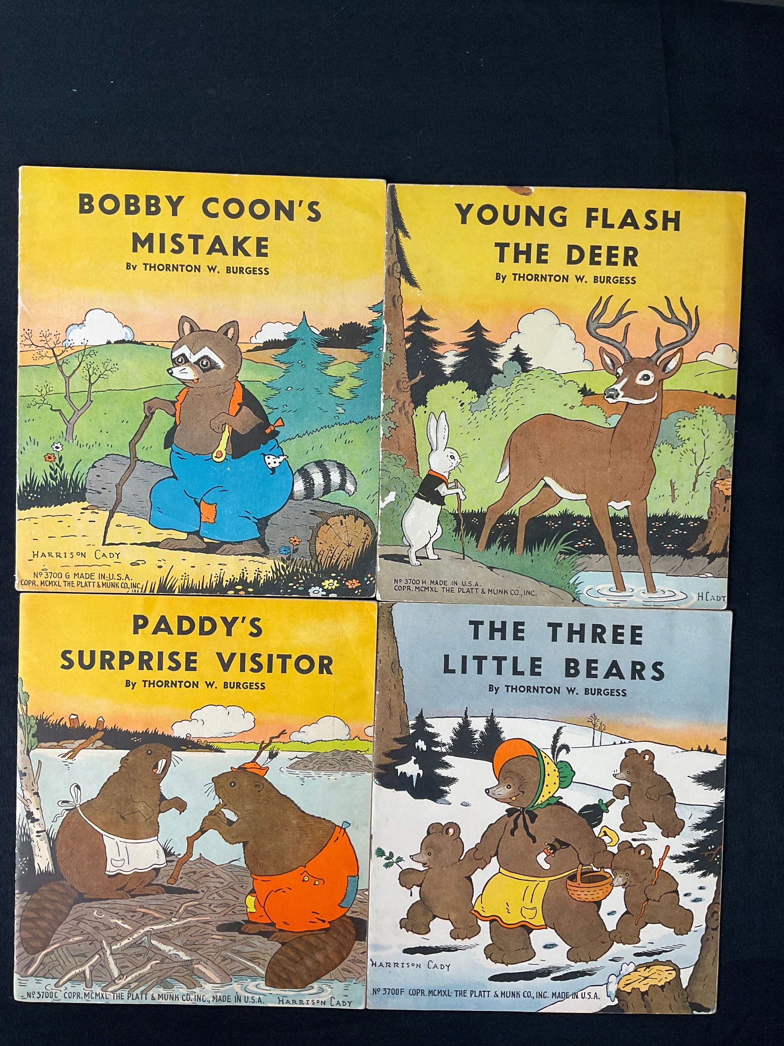 Collection Of 4 Vintage Children's Books by Thornton W. Burgess 1940 (1 of 4)