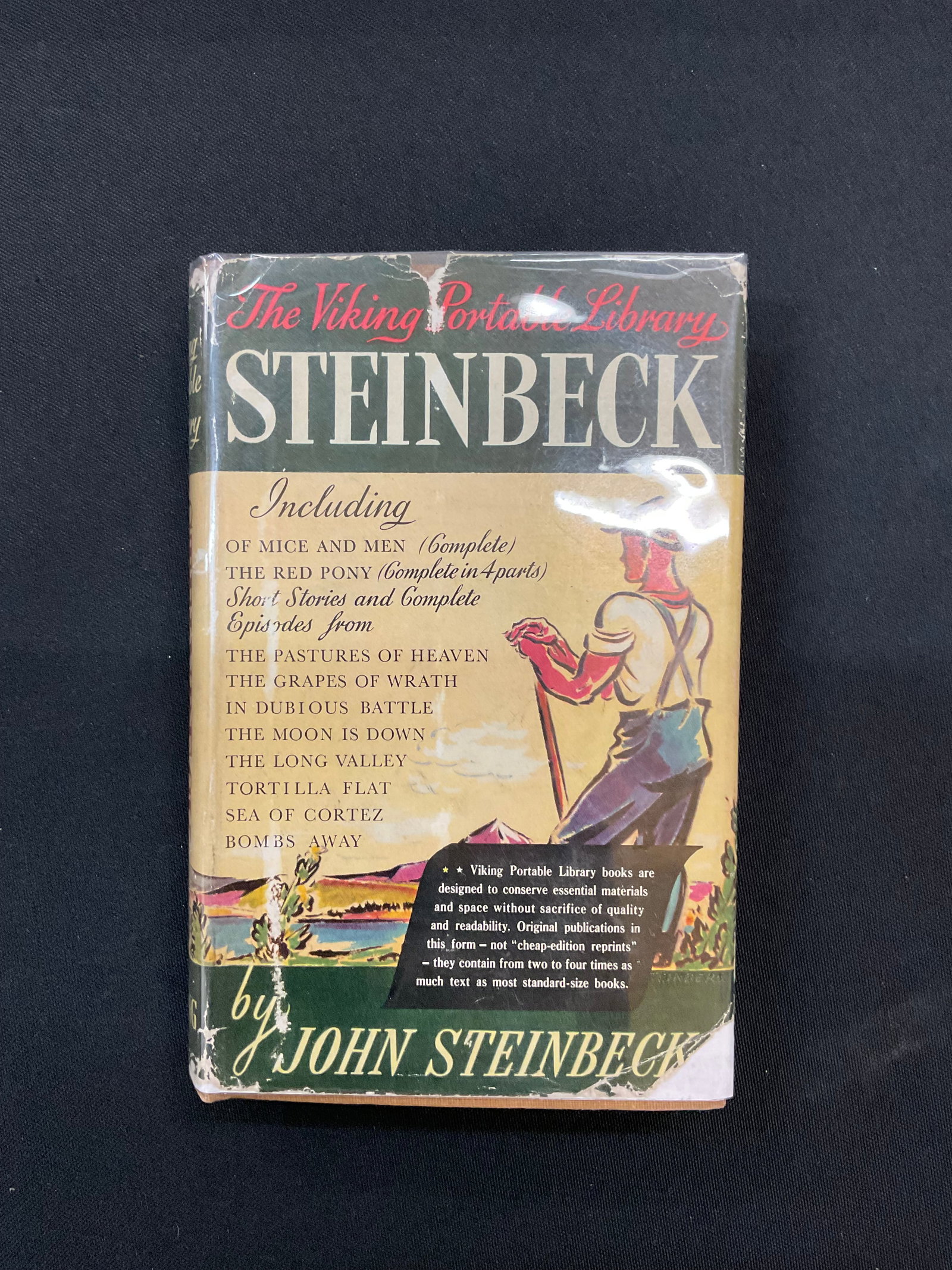 The Viking Portable Library Steinbeck 1943: The Viking Portable Library Steinbeck 1943 Selected by Pascal Covici, Stated Published by The Viking Press In July 1943 Dust Jacket and Mylar Cover Condition bumped corners, DJ tears on corners and ed