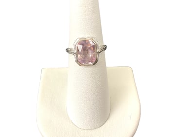 14K White Gold Amethyst Ring