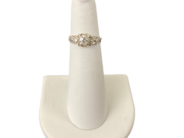 14K White Gold and Diamond Ring