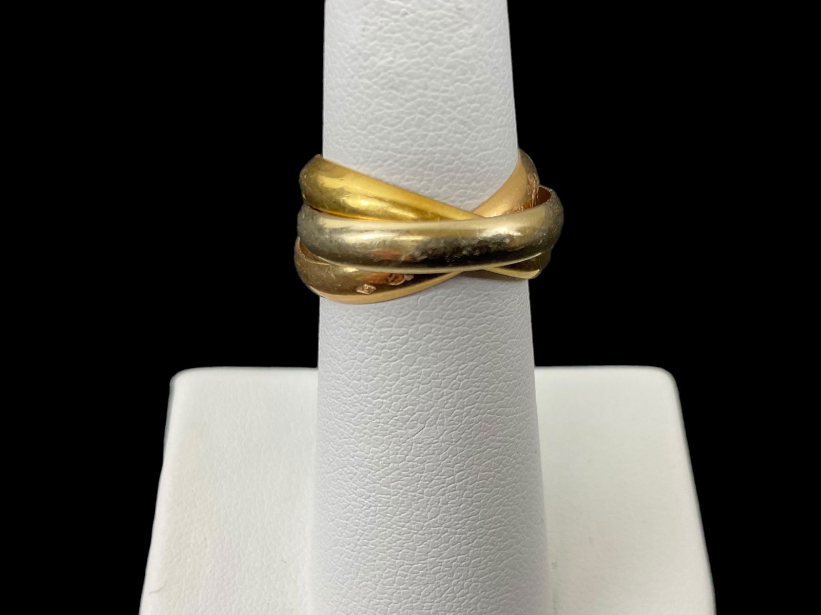 Cartier 18K Tricolor Trinity Rolling Ring (1 of 5)