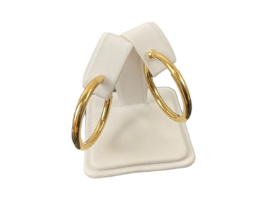 14K Yellow Gold Non-Pierced Hoop Earrings