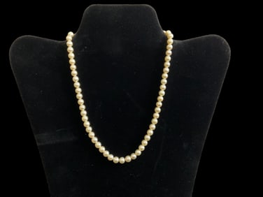 Graduated Mikimoto Pearl Necklace