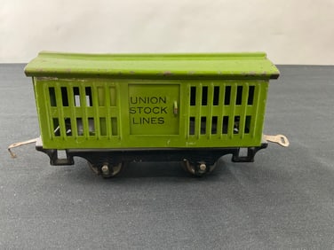 Lionel Prewar O Gauge 4-Wheel 802 Stock Car (1915-26) Union Stock Lines