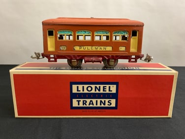 Lionel Prewar O Gauge 4-Wheel 529 Pullman Car with box