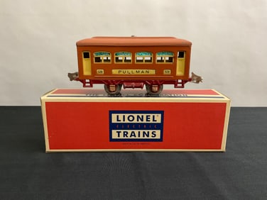 Lionel Prewar O Gauge 4-Wheel 529 Pullman Car with box
