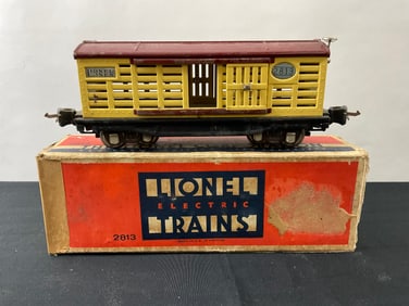 Lionel Prewar O Gauge 2813 Stock Car (1938-42) with box
