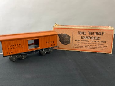 Lionel Prewar O Gauge 8-Wheel 820 Box Car (1915-26) Union Pacific  with box