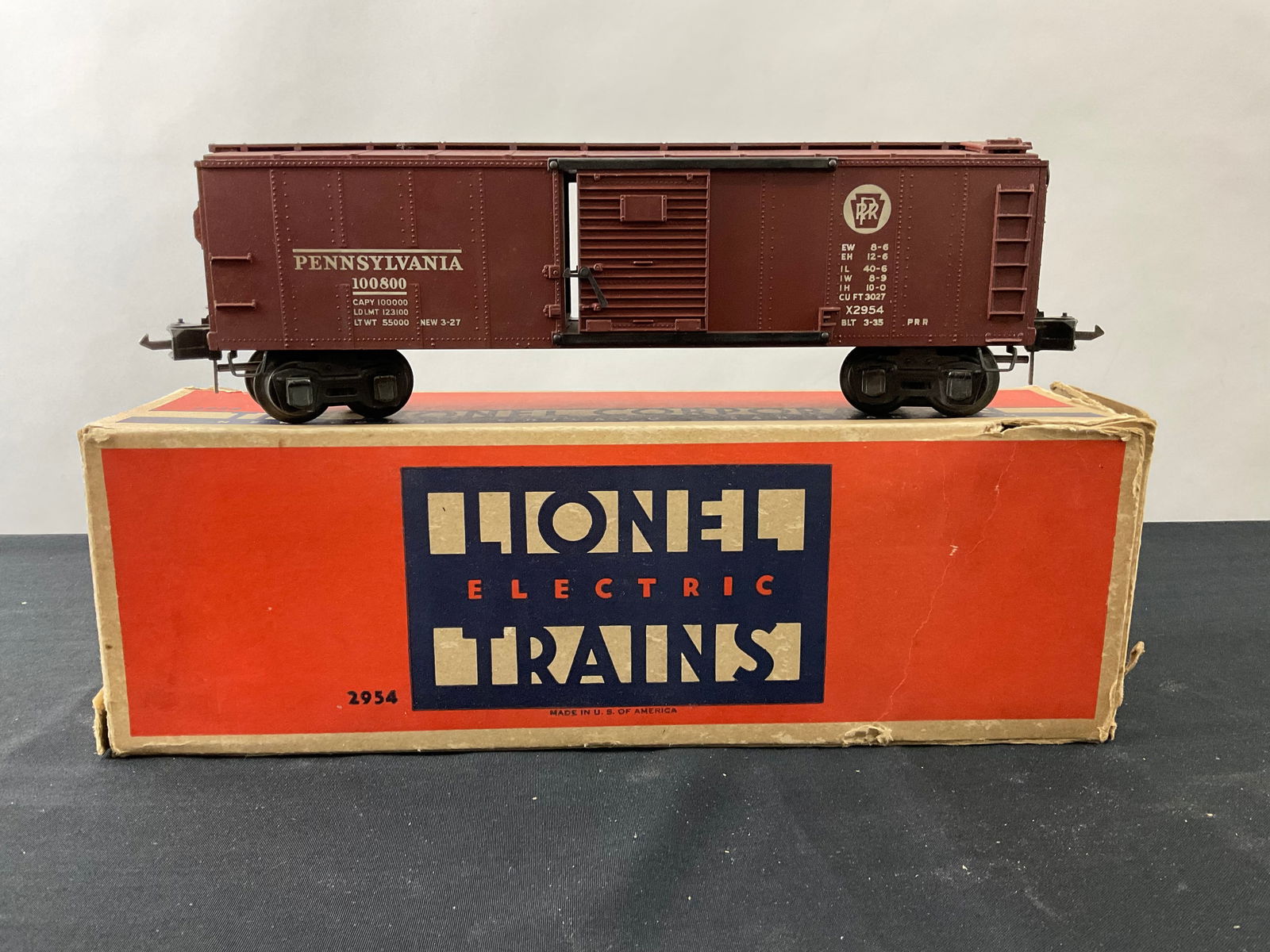 Lionel Prewar O Gauge 2954 Boxcar Pennsylvania 100800 original box (1 of 7)
