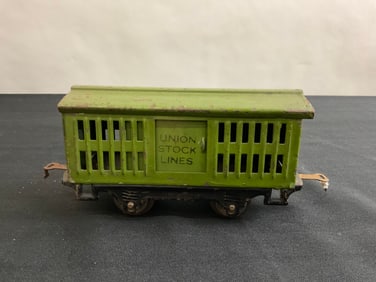 Lionel Prewar O Gauge 4-Wheel 802 Stock Car (1915-26) Union Stock Lines