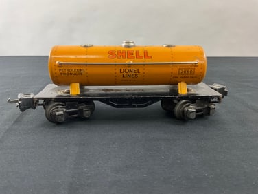 Lionel Prewar O Gauge 2680 Lithographed Tank Car SHELL (1939-40)