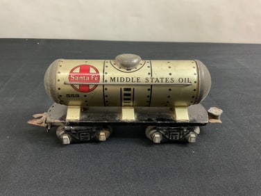 Marx Marlines O Gauge Trains 553 Santa Fe Middle States Oil Tank Car