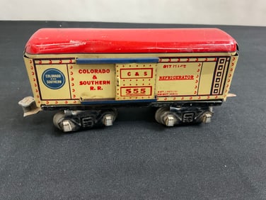Marx Marlines O Gauge Trains 555 Colorado & Southern R.R. Refrigerator Car