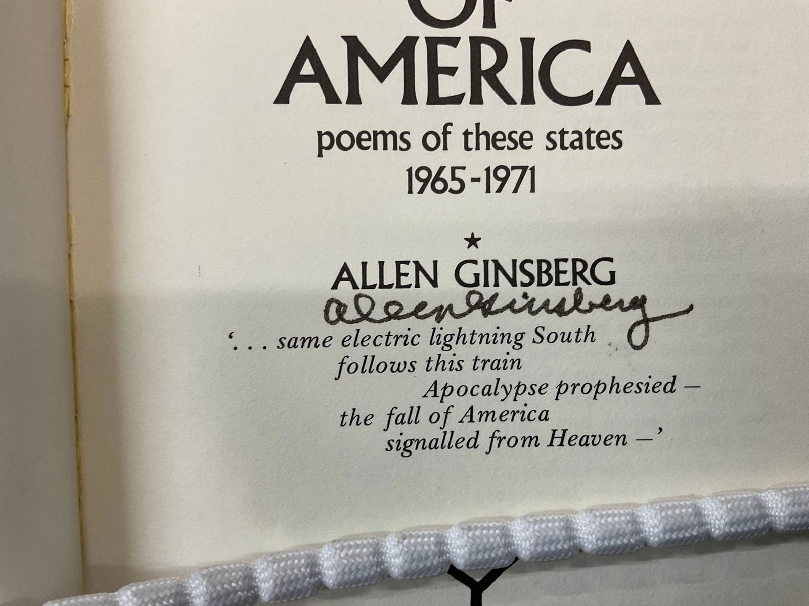 The Fall of America Poems of these States 1965-1971 Allen Ginsberg Signed (1 of 6)