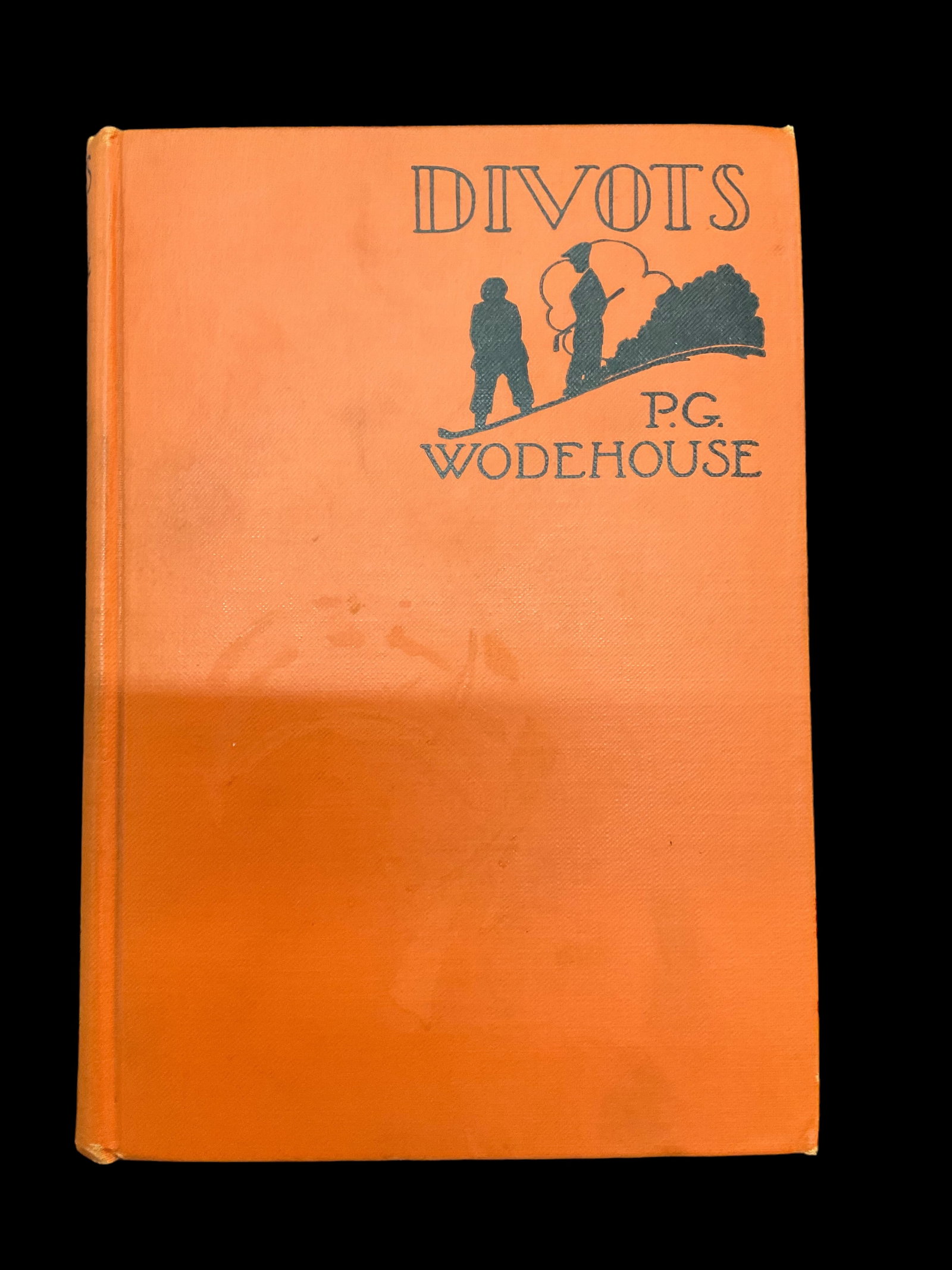 Divots by P. G. Wodehouse 1927: Divots by P. G. Wodehouse 1927 Published by George H. Doran Company, Feathered Edges, Decorative End Papers, Condition, small sticker on inside cover, bumped corners and edges, small stains on cover, 