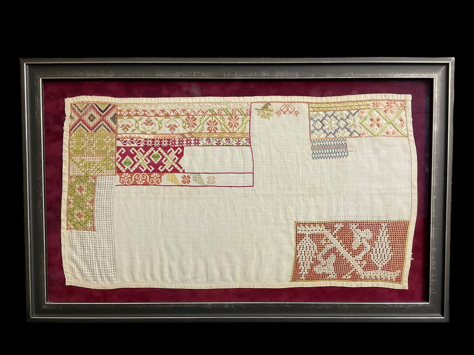 Antique Cross Stitch Textile Sampler (1 of 10)