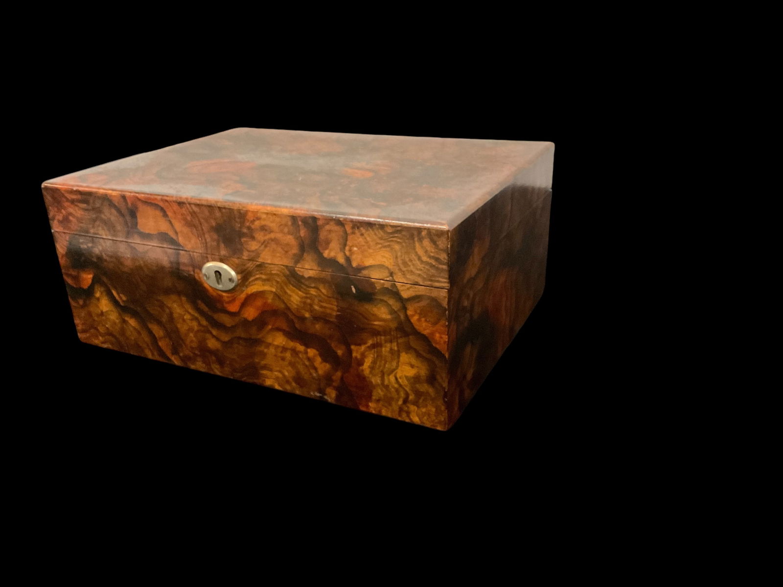 Antique Burled Wood Sewing Box (1 of 8)