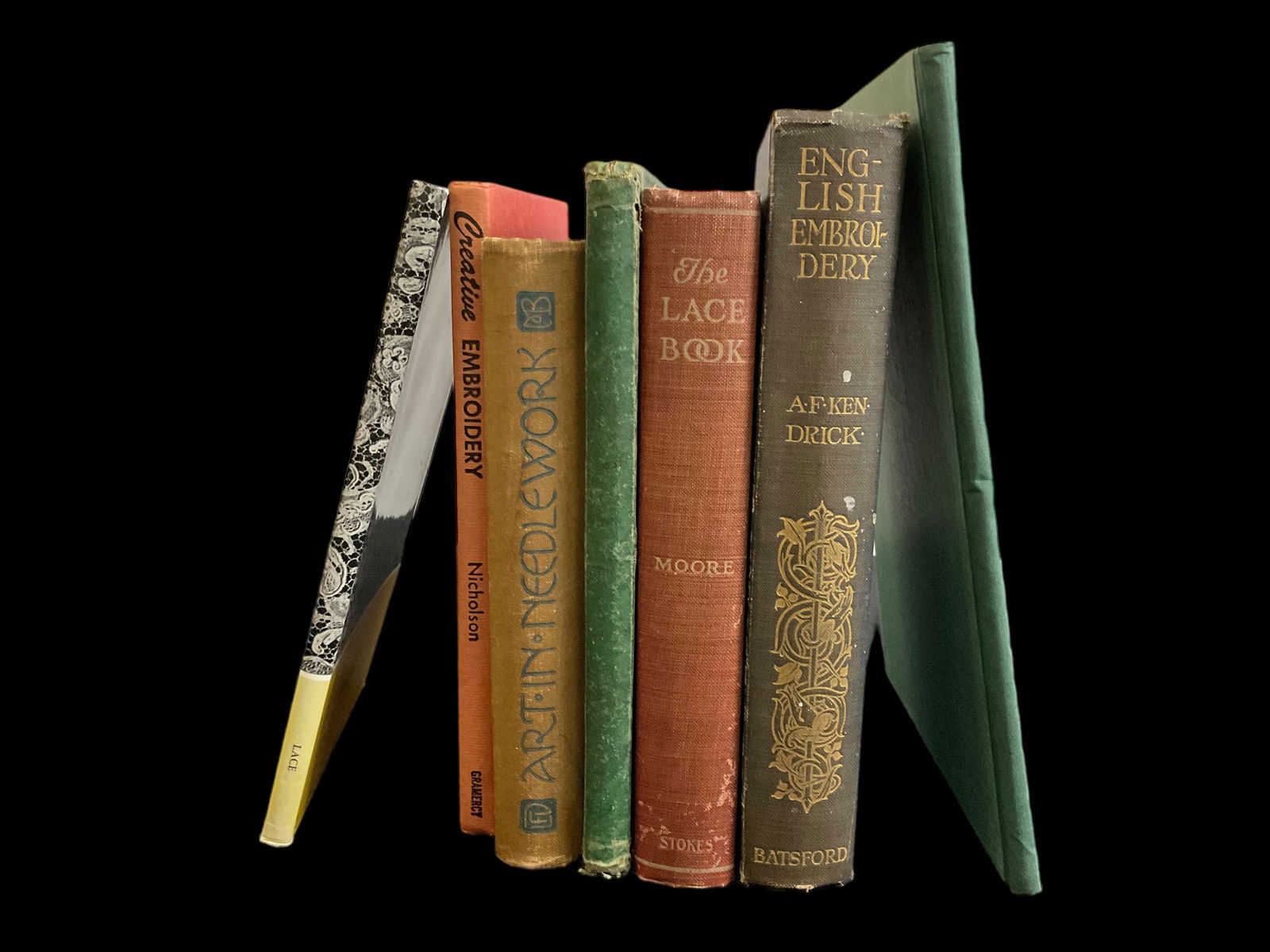 7 Books on Embroidery and Lace, 1880 to 1964 (1 of 2)