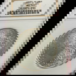 1881 S Morgan Silver Dollar NGC MS 65