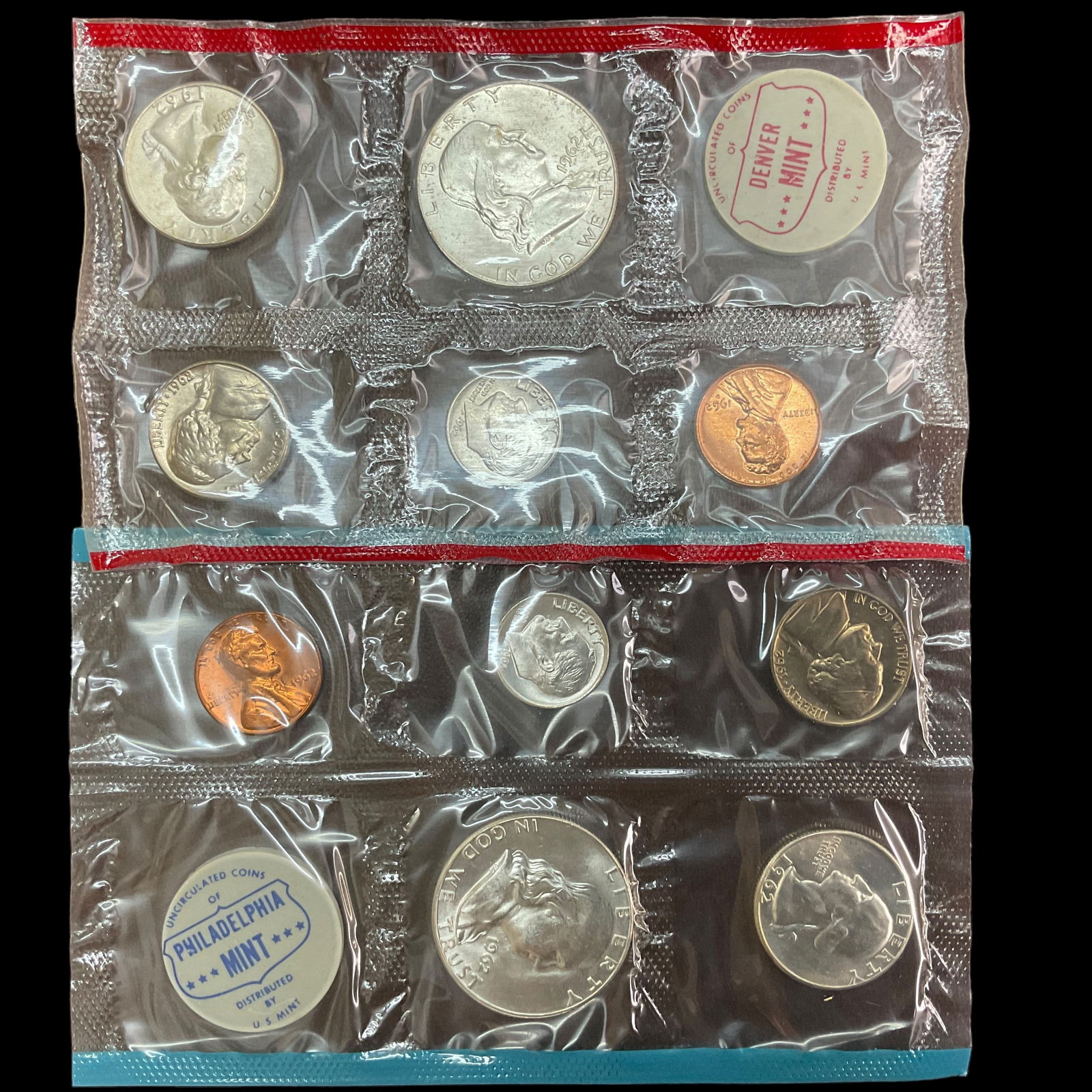 1962 US Mint Uncirculated 10-Coin Set P and D (1 of 6)