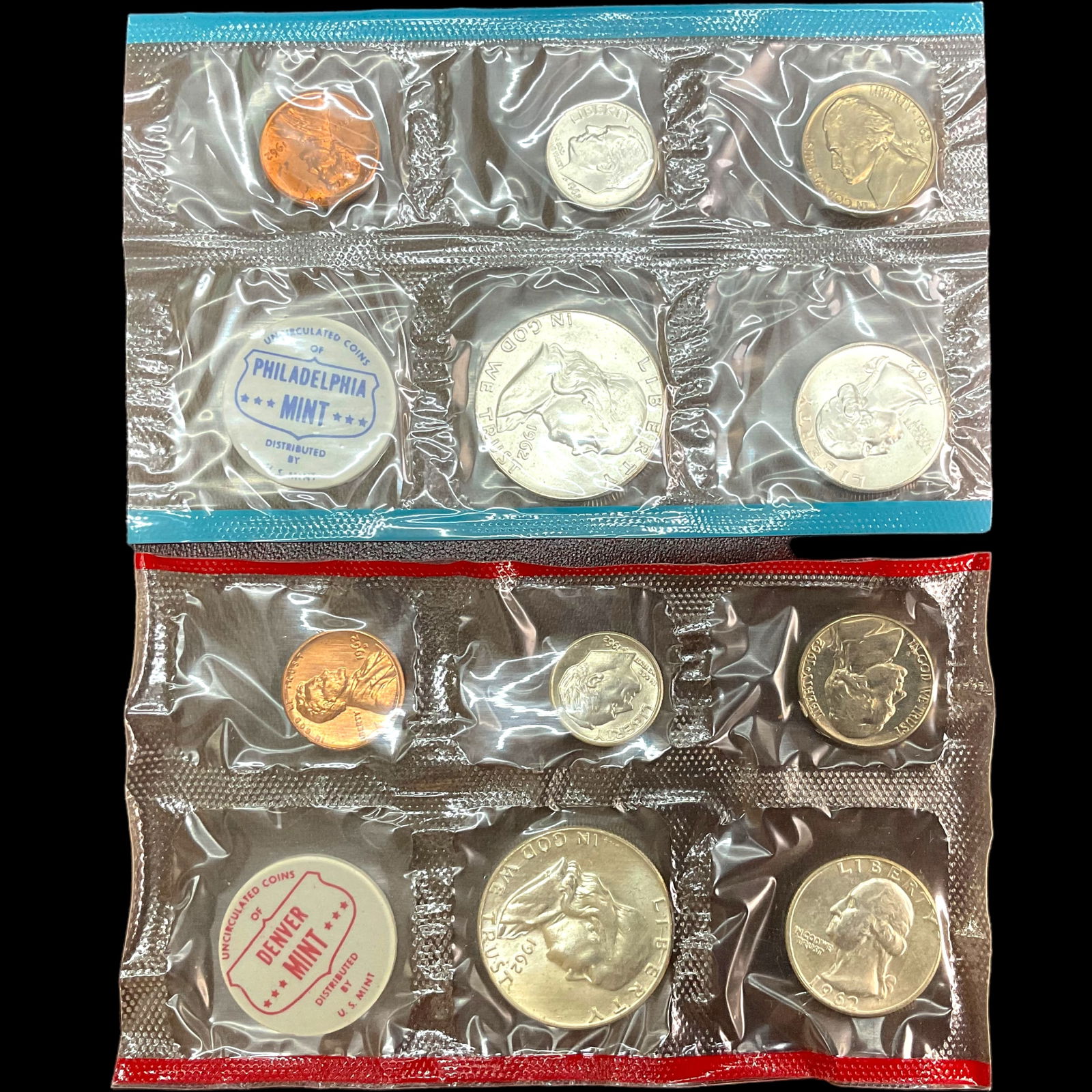 1962 US Mint Uncirculated 10-Coin Set P and D (1 of 7)