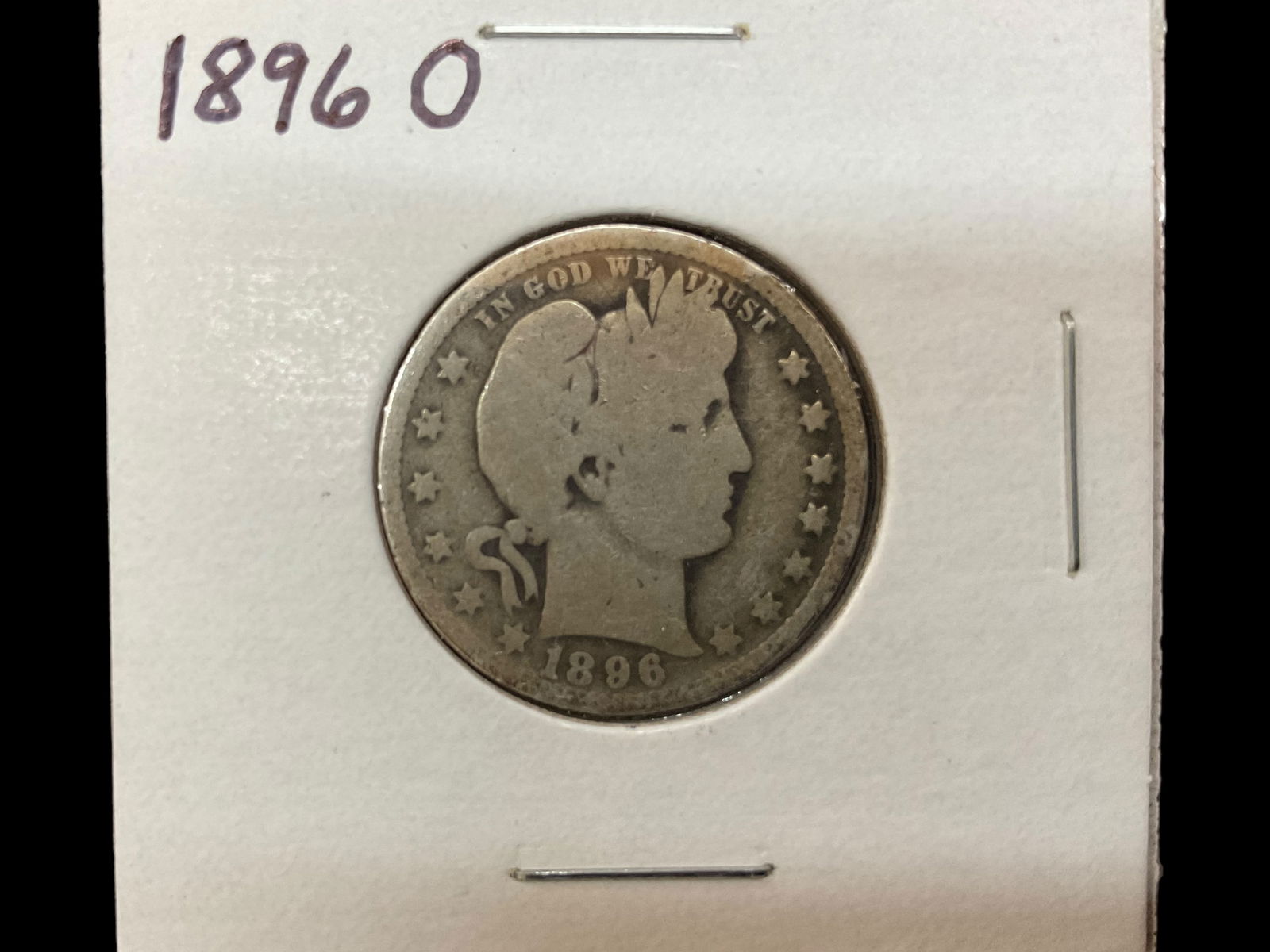 1896 O Barber Silver Quarter (1 of 2)