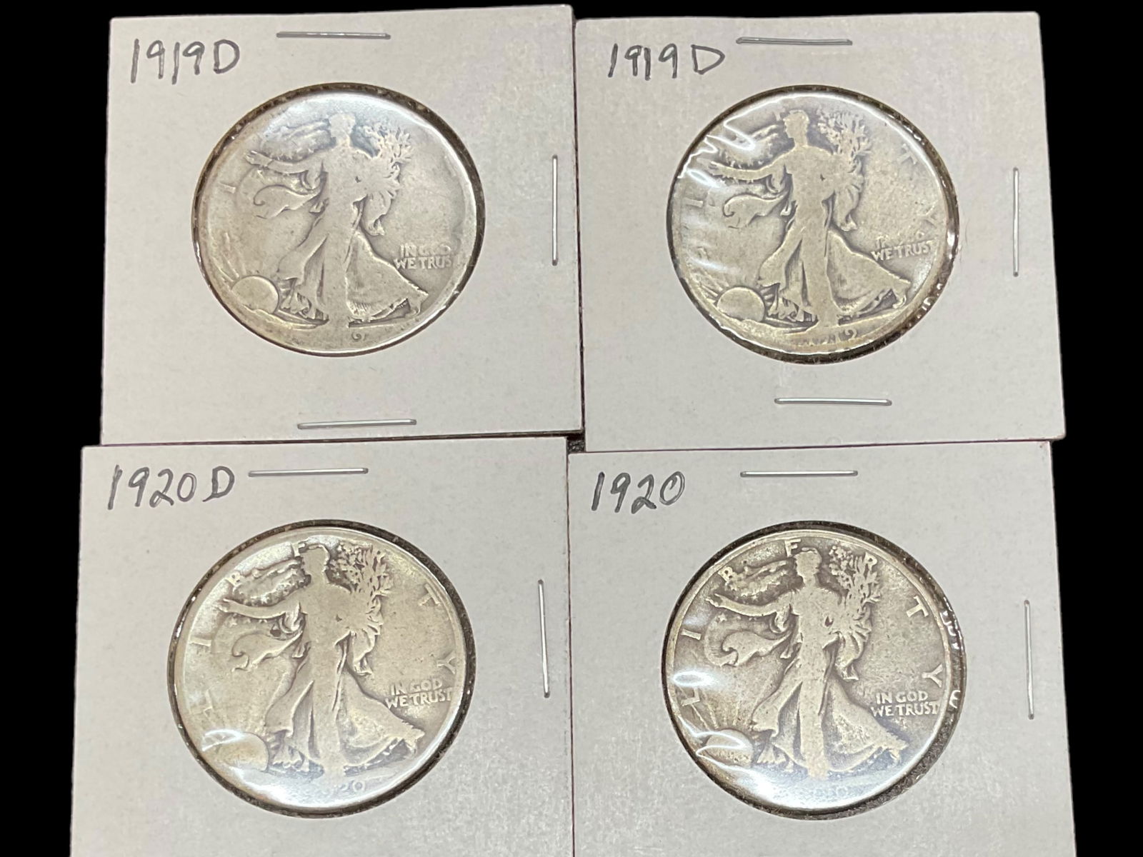 Group of 4 Walking Liberty Silver Half Dollars (1 of 10)