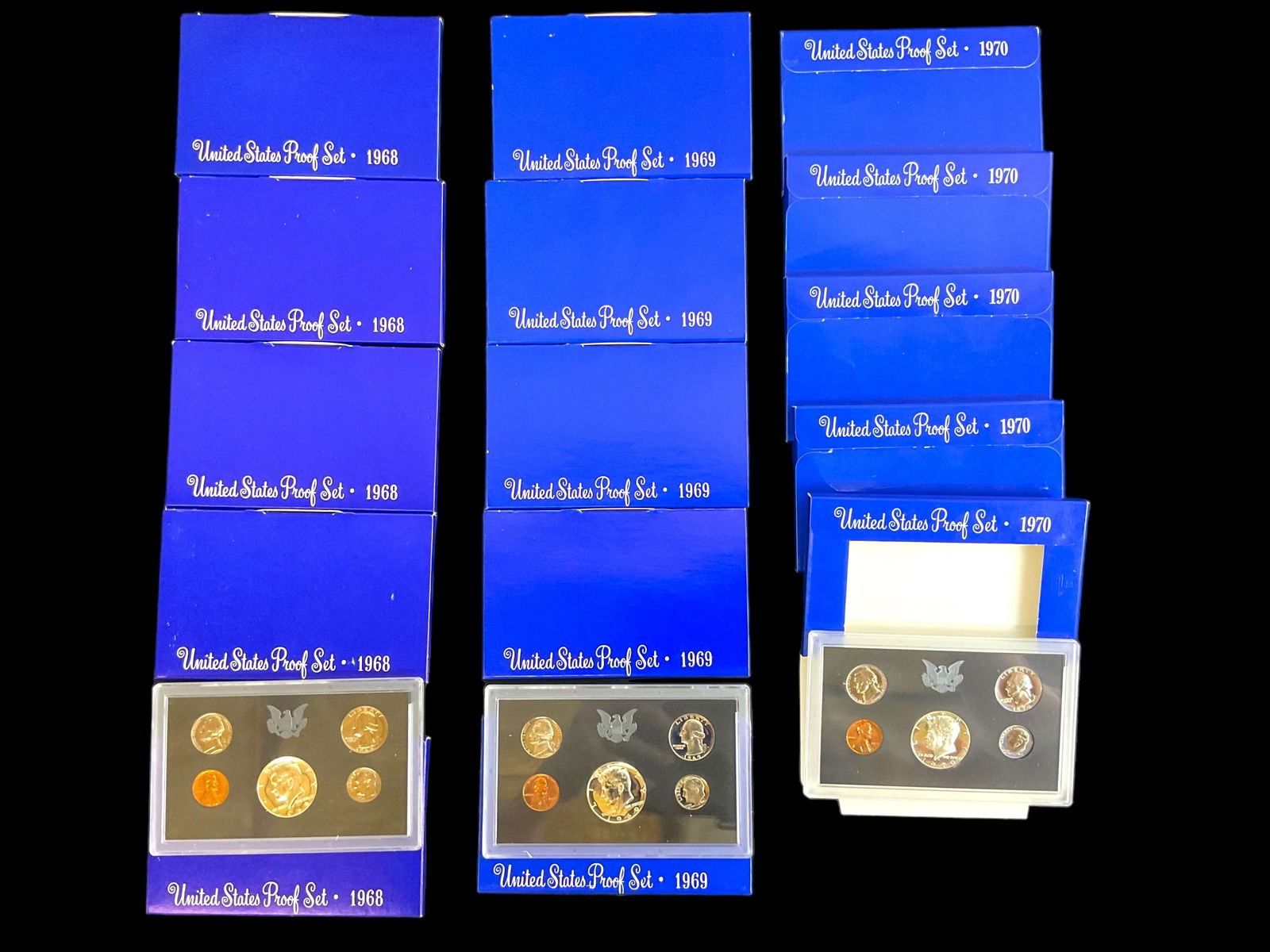 Group of 15 US Mint Proof Sets, 1968, 1969, 1970 (1 of 5)
