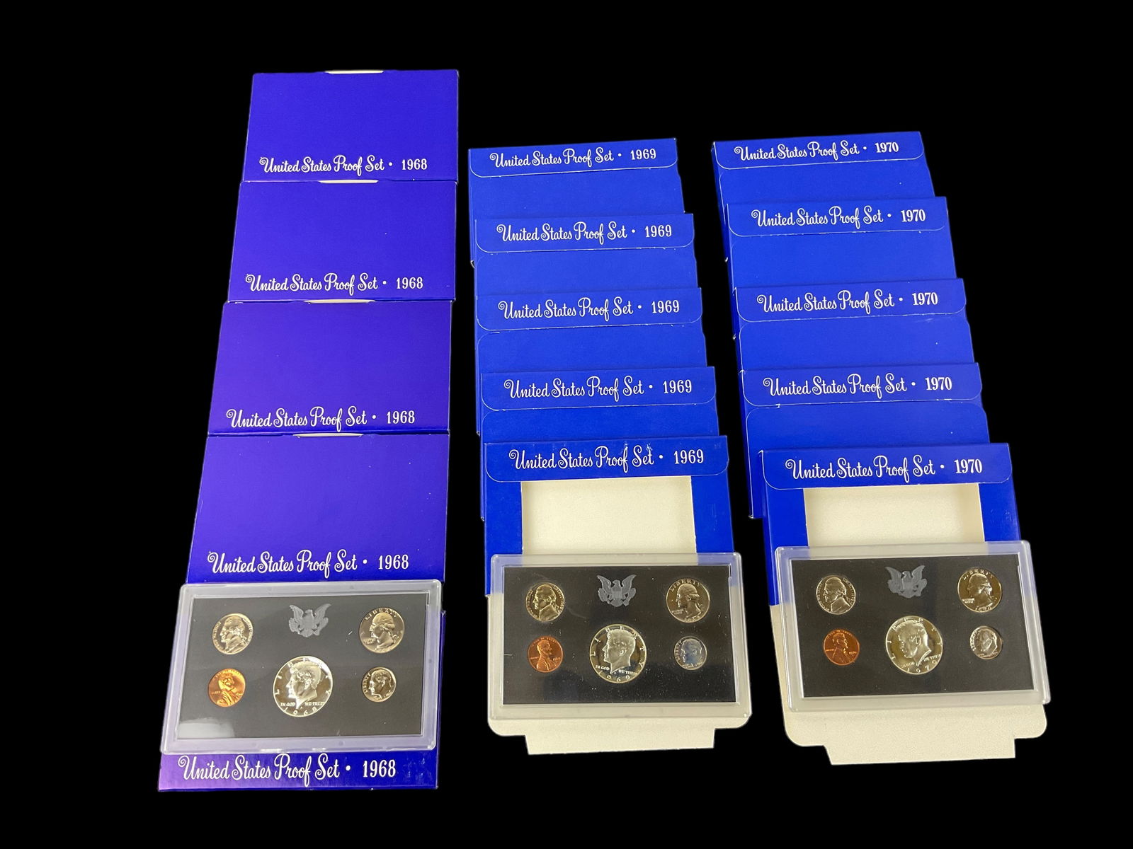 Group of 15 US Mint Proof Sets, 1968, 1969, 1970 (1 of 5)