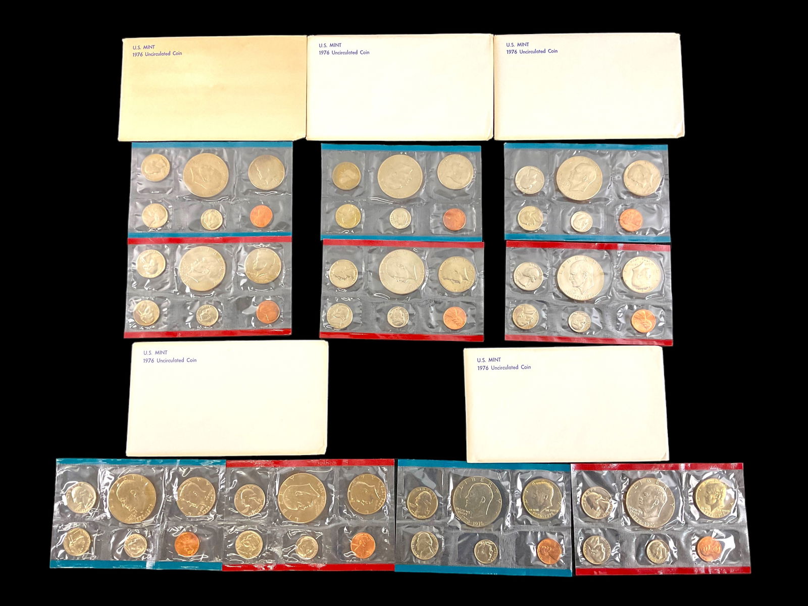 Group of 5 US Mint 1976 P and D Bicentennial Uncirculated Coin Sets (1 of 9)