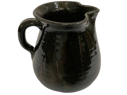 Glazed Earthenware Pitcher signed Lanier Meaders (American, 1917-1998): Glazed Earthenware Pitcher signed Lanier Meaders (American, 1917-1998), measures 7 1/2" H, Condition, very good, see photographs.