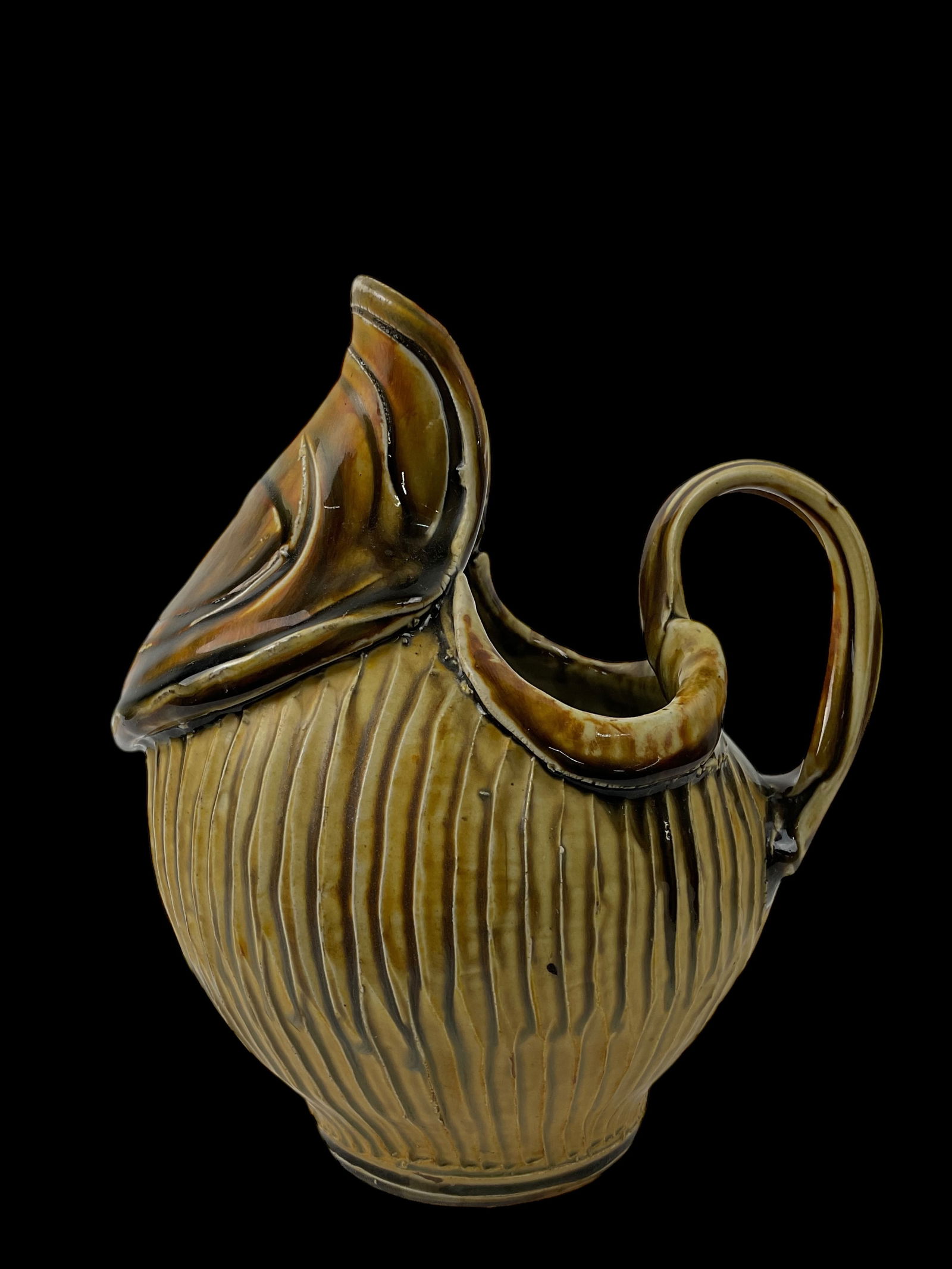 Josh DeWeese Pitcher, Marked: Josh DeWeese Pitcher, Marked Marked on the side of the pitcher below handle, Measures 11" tall, 9" wide, 7" deep, No cracks or chips, Condition, see photographs