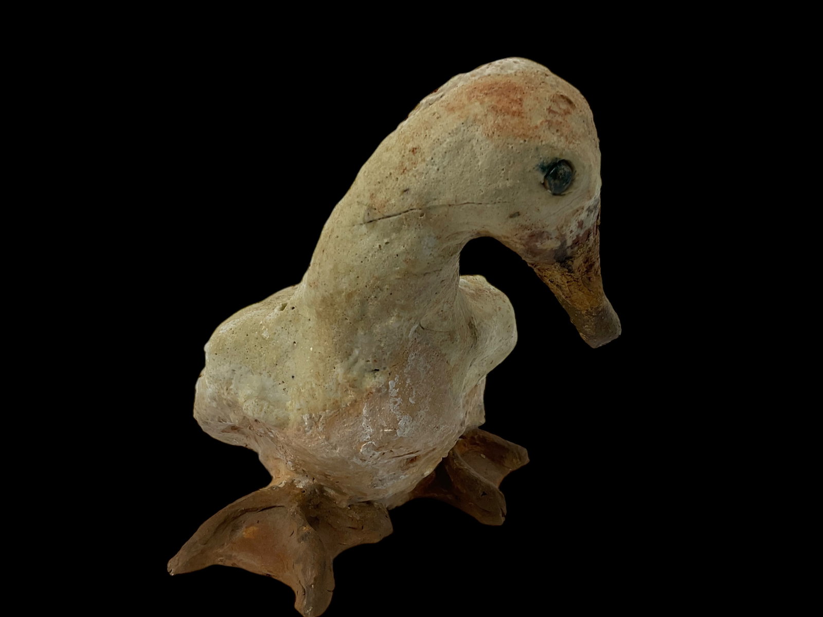 Handmade Ceramic Duck, Signed: Handmade Ceramic Duck, Signed, Signed on bottom, Approximately 5 1/2" H, 5" W, 7 1/4" L, Condition, good, see photographs.