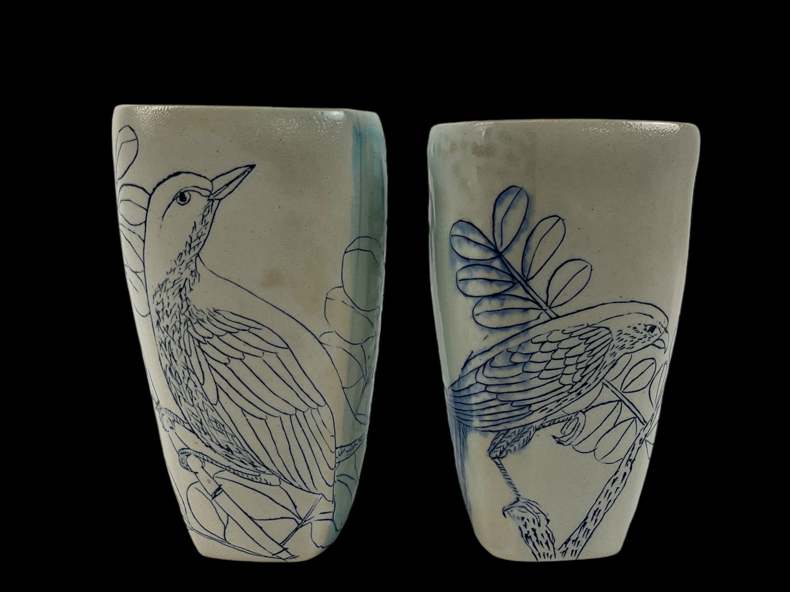 Pair of Julia Galloway Decorative Cups, Signed (1 of 6)