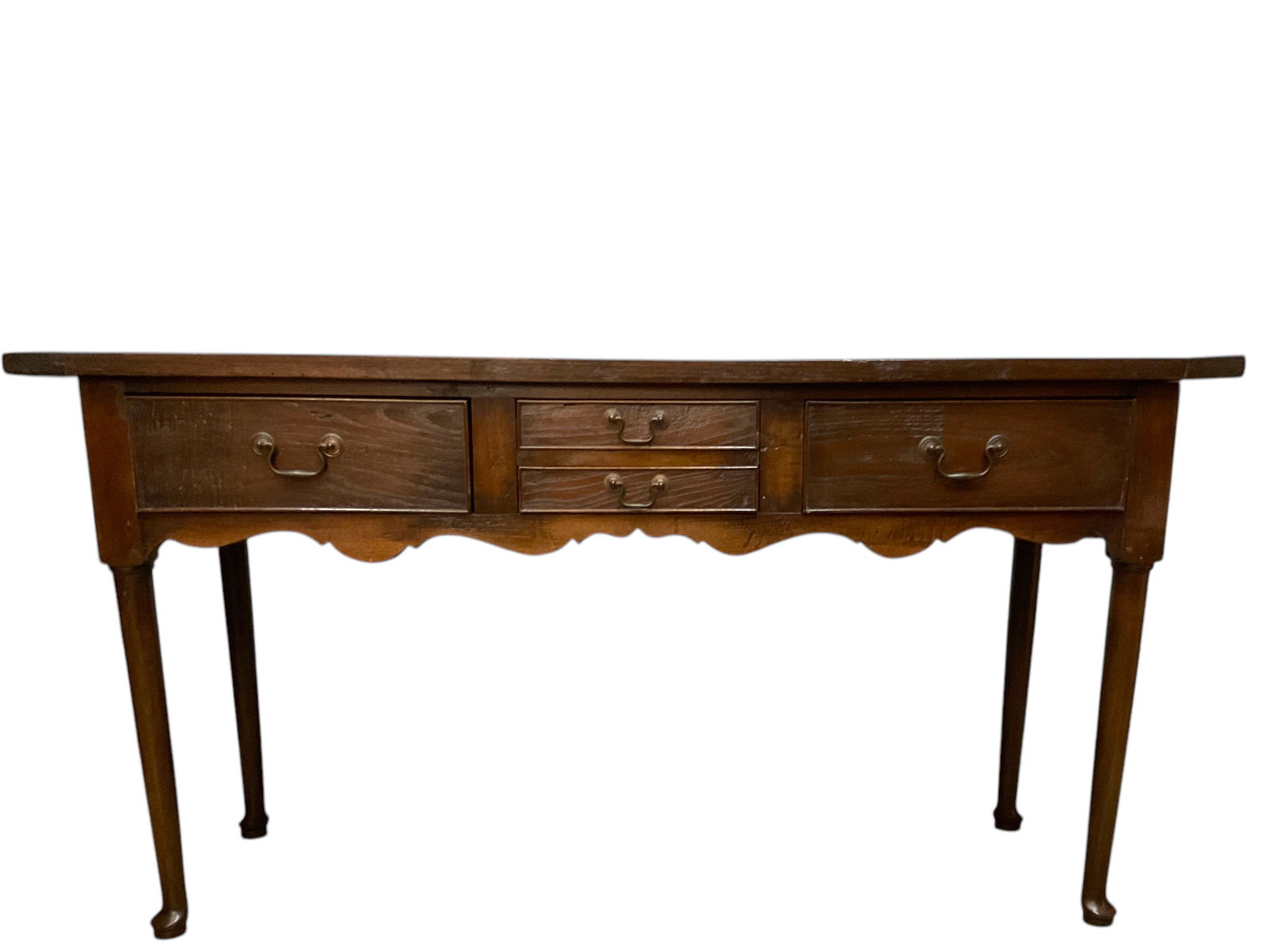 Antique Walnut 4-Drawer Console Table (1 of 8)