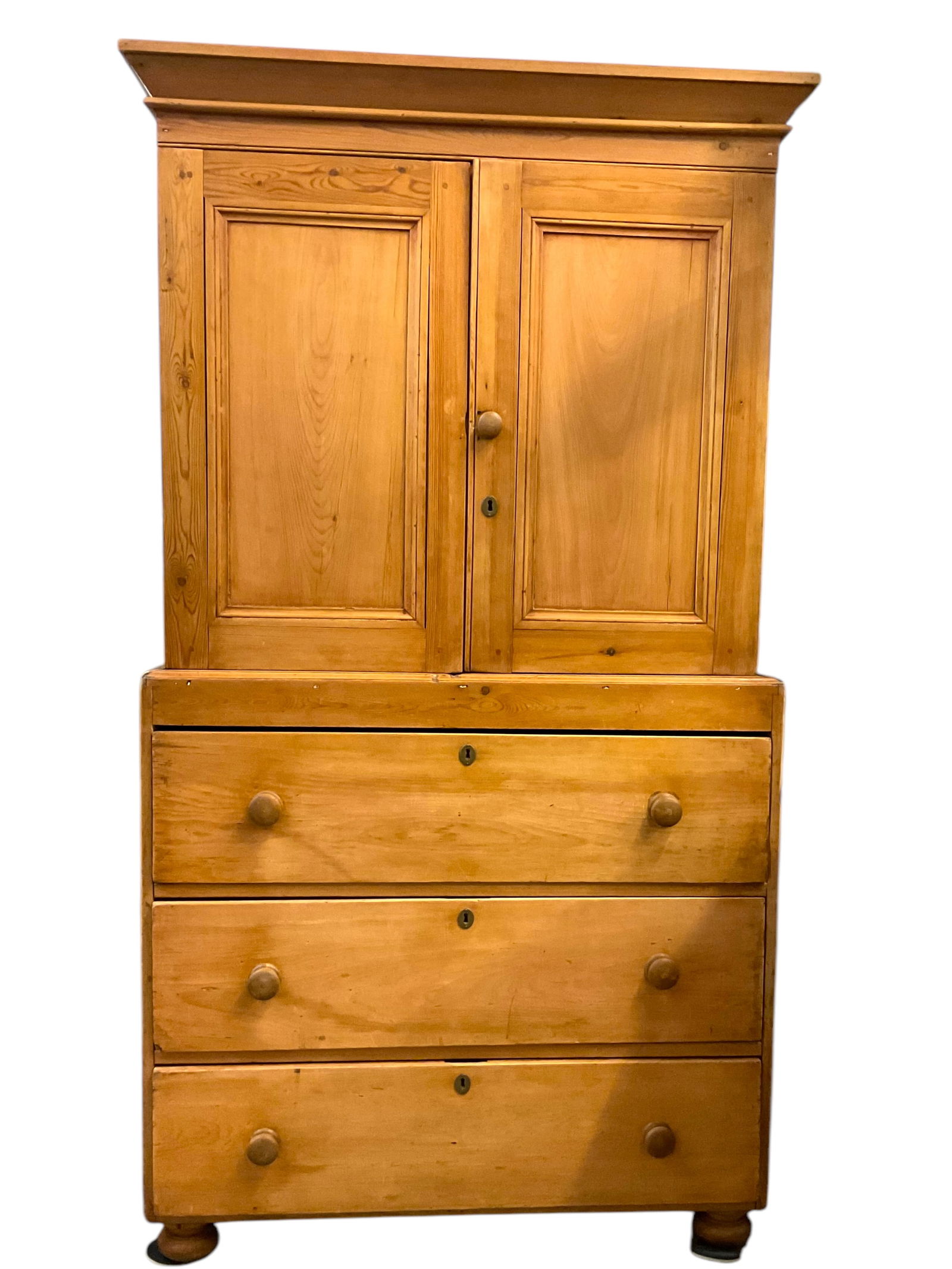 Antique Pine Chest on Chest (1 of 8)