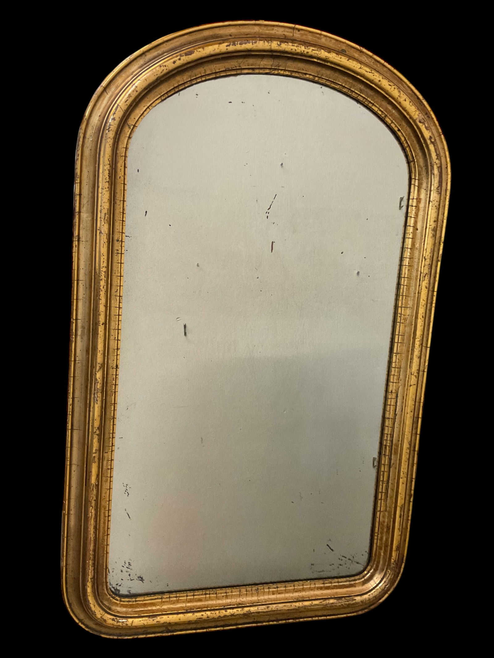 Large Mirror with Gilded Wood Frame with Rounded Corners (1 of 6)