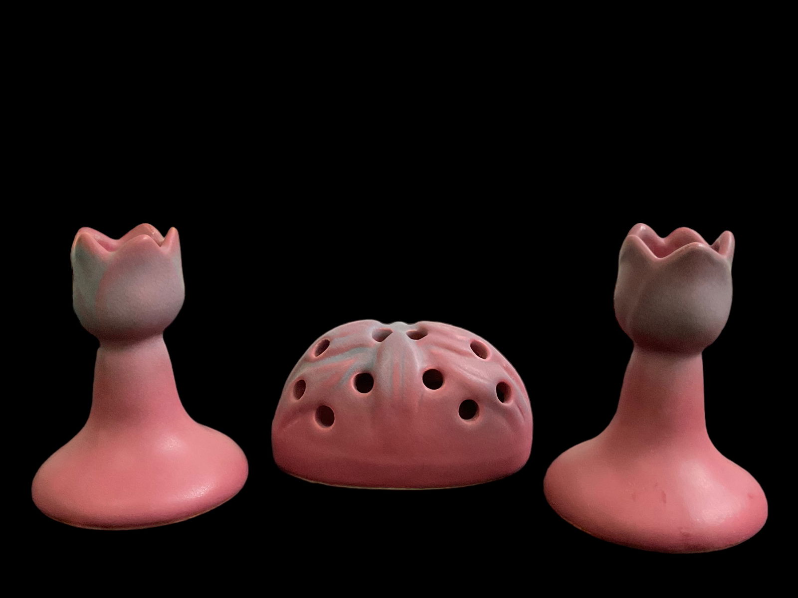 3 Piece Van Briggle Mulberry Glaze Pottery (1 of 5)