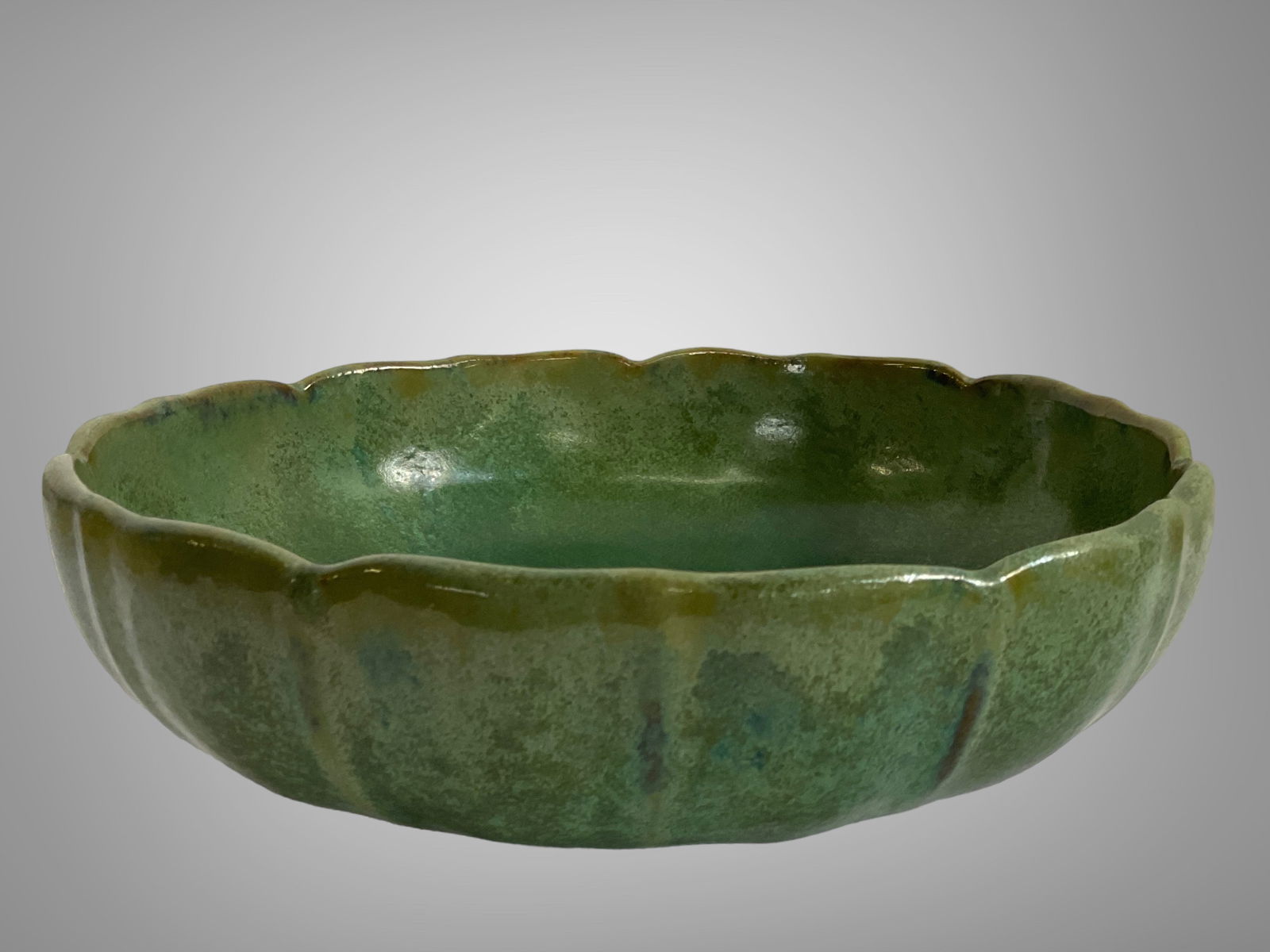 Early Fulper Pottery Footed Fluted Bowl (1 of 5)