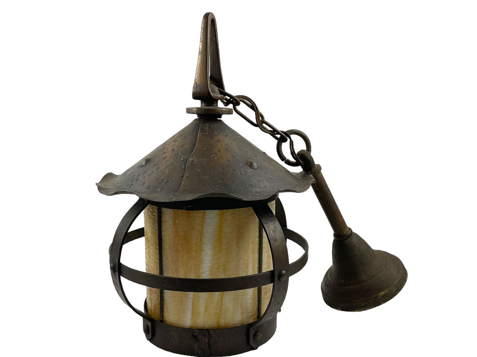 Mission Style Copper Hanging Lantern (1 of 7)