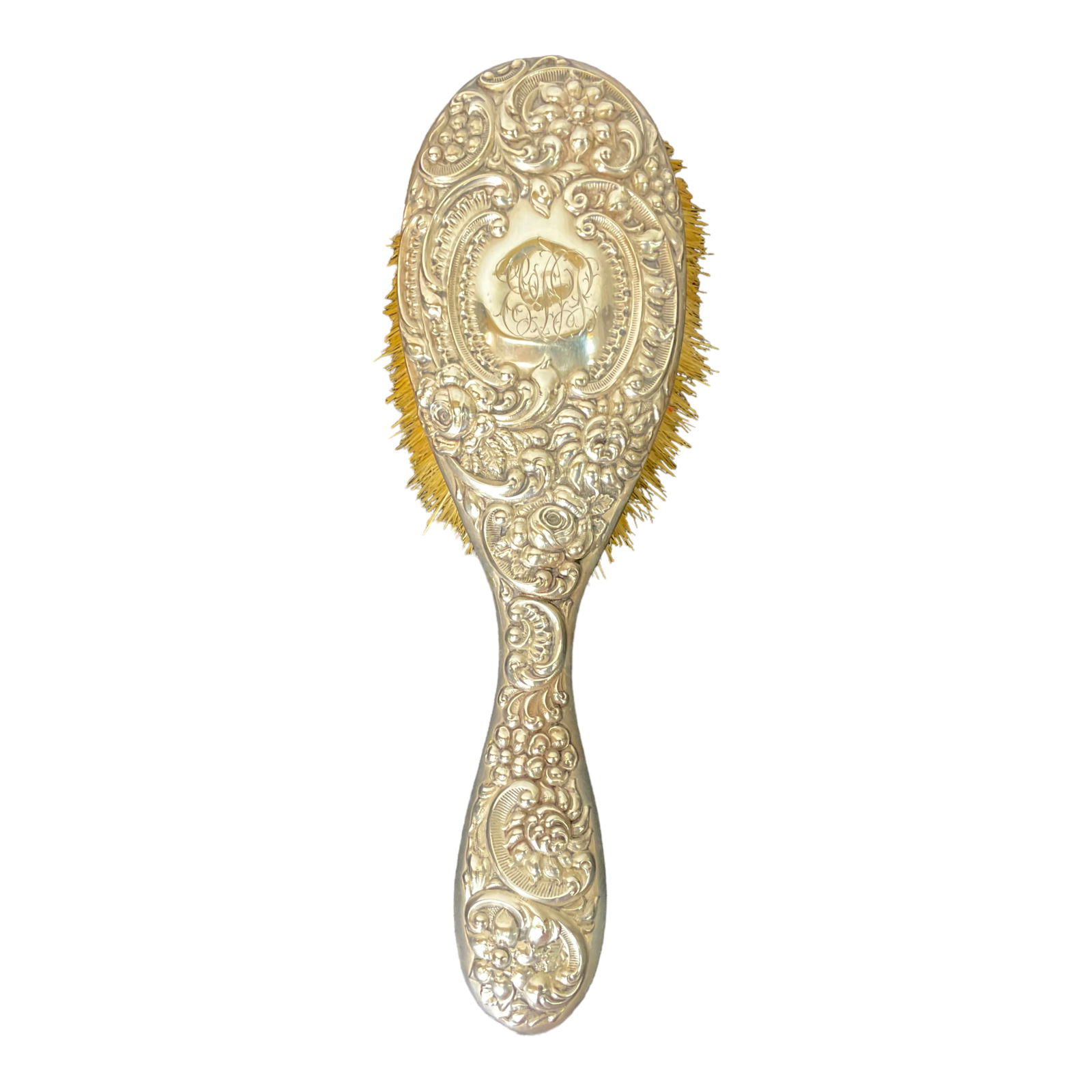 Sterling Silver Repousse  Brush By Hamilton & Diesinger (1 of 5)