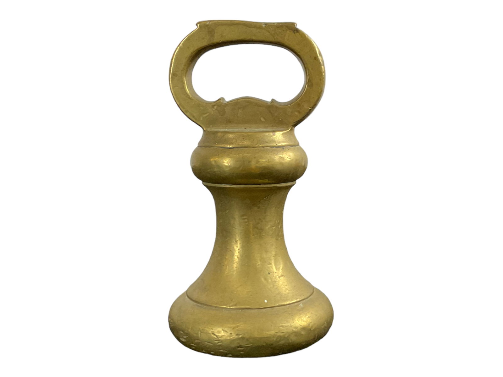 Brass Grocery Balance Bell Weight Marked 7 lb. (1 of 4)