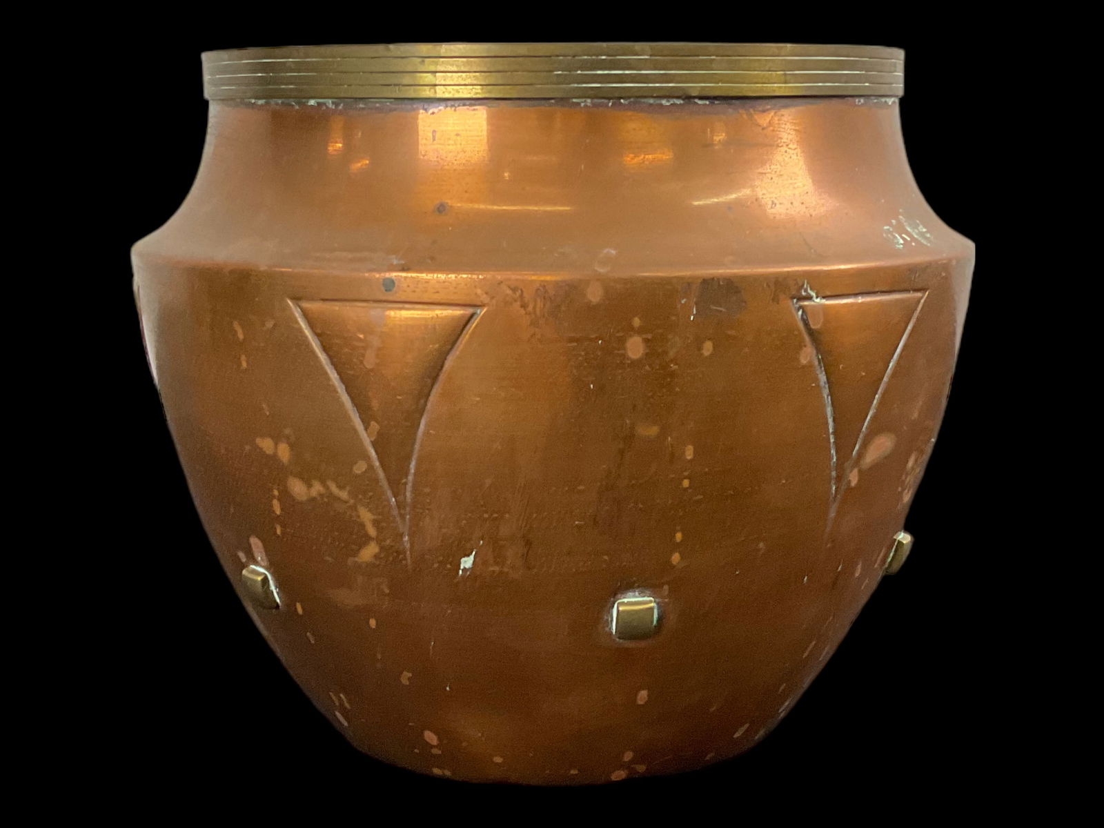 Art Deco Copper Planter (1 of 4)